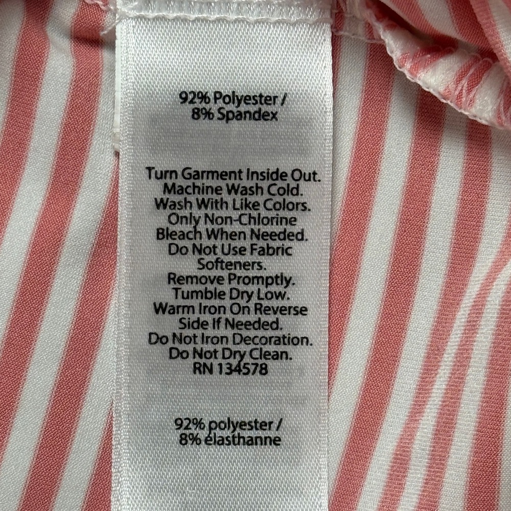 Vineyard Vines Performance Golf Polo Mens Pink White Striped | 2XL - Picture 10 of 11